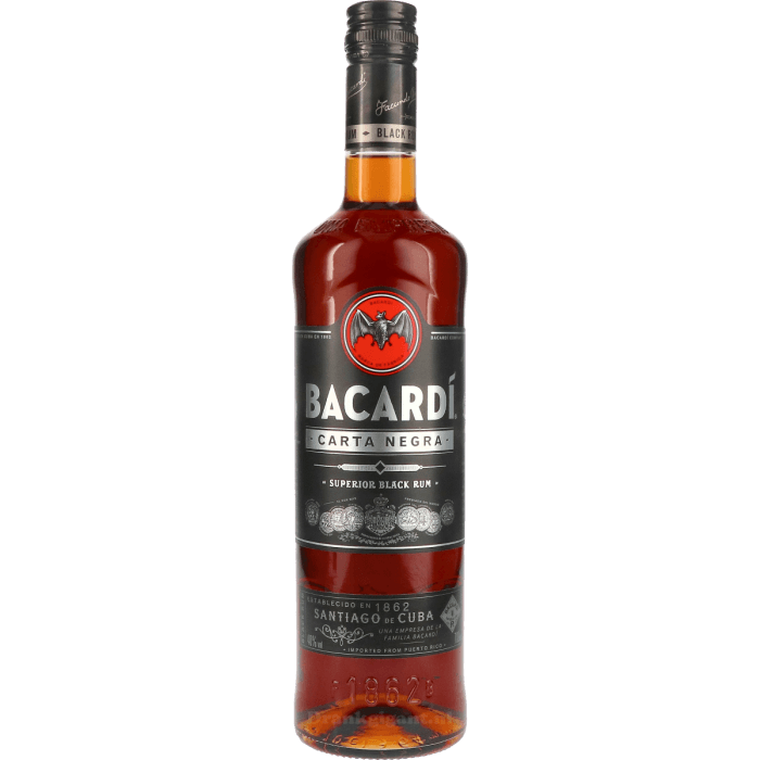 BACARDI CARTA NEGRA 40% 1L